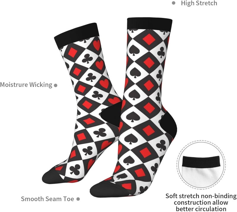 Poream Novelty Funny Crew Socks, Cool Breathable Dress Socks Gift For Men Women - Image 5